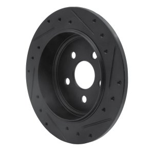 Chrysler PT Cruiser Brake Rotor (1) - Rear Left - R1 Concepts - Drilled & Slotted - Black - `03-`10